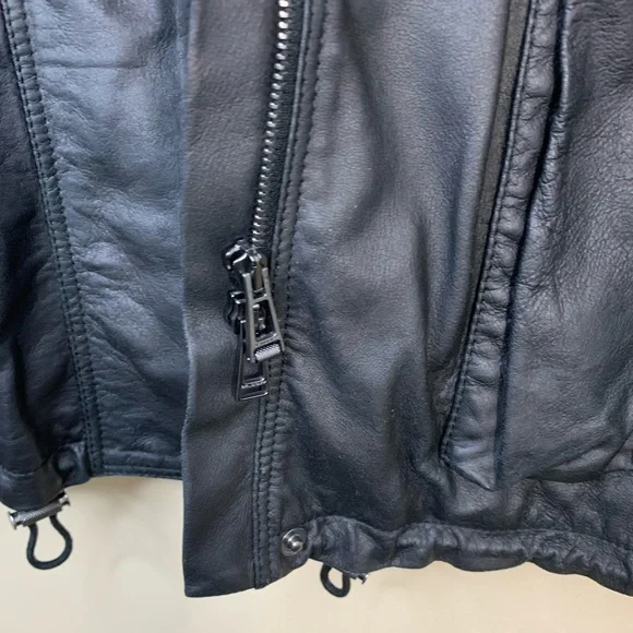 Belstaff ladies black leather jacket. Size 44 - Picture 7 of 16